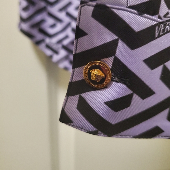 Versace Greca Silk Twill Blouse - Picture 10 of 16